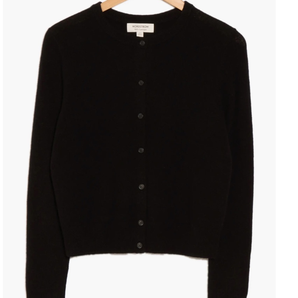 Cashmere Black Cardigan - NWOT - Small